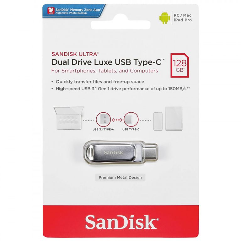 Memoria USB Ultra Dual Drive Luxe 128GB 31 Tipo C