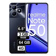 REALME - Celular Note 50 64GB 3GB Midnight Black Liberado