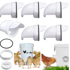 GENERICO - PACK X6 UND COMEDERO AUTOMÁTICO PARA AVES ANTILLUVIA BLANCO