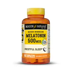 MASON NATURAL - Melatonina 500 MCG - - 60 Tabletas sublinguales