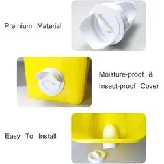 GENERICO - PACK X12 UND COMEDERO AUTOMÁTICO PARA AVES ANTILLUVIA BLANCO