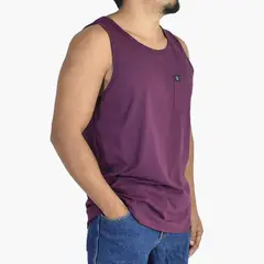 YONISTERS CLOTHING - Bividi con Bolsillo Básico de Algodón Vino