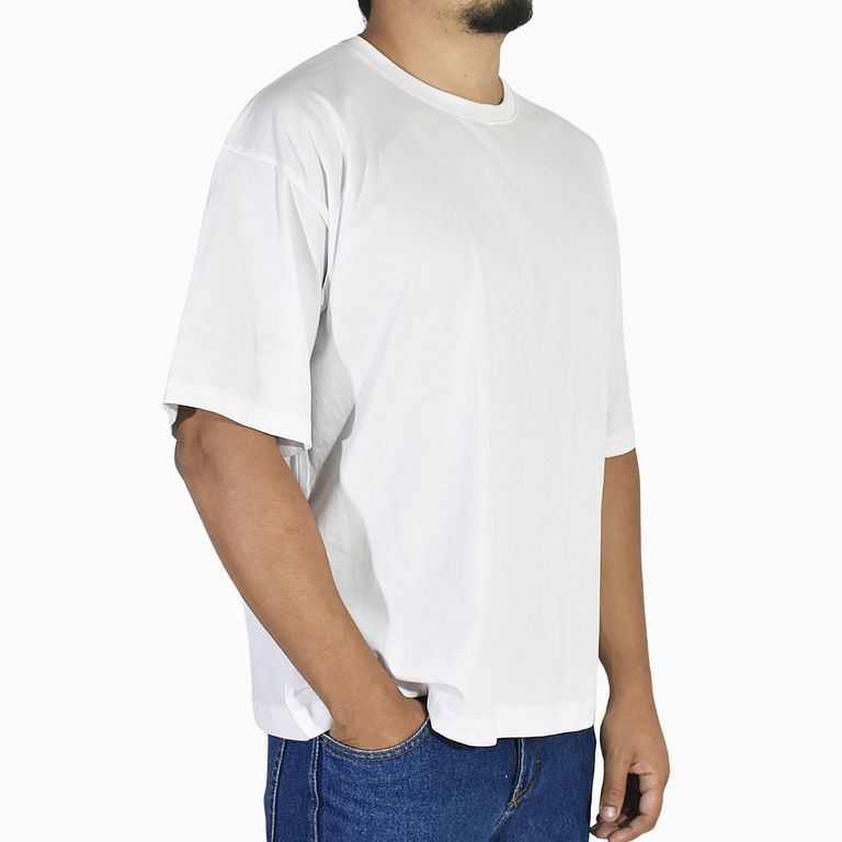 Polo Oversize Blanco Moda Urbana