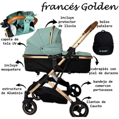 HI BABY - Coche Moises Frances Golden Jade