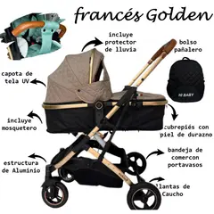 HI BABY - Coche Moises Frances Golden Beige