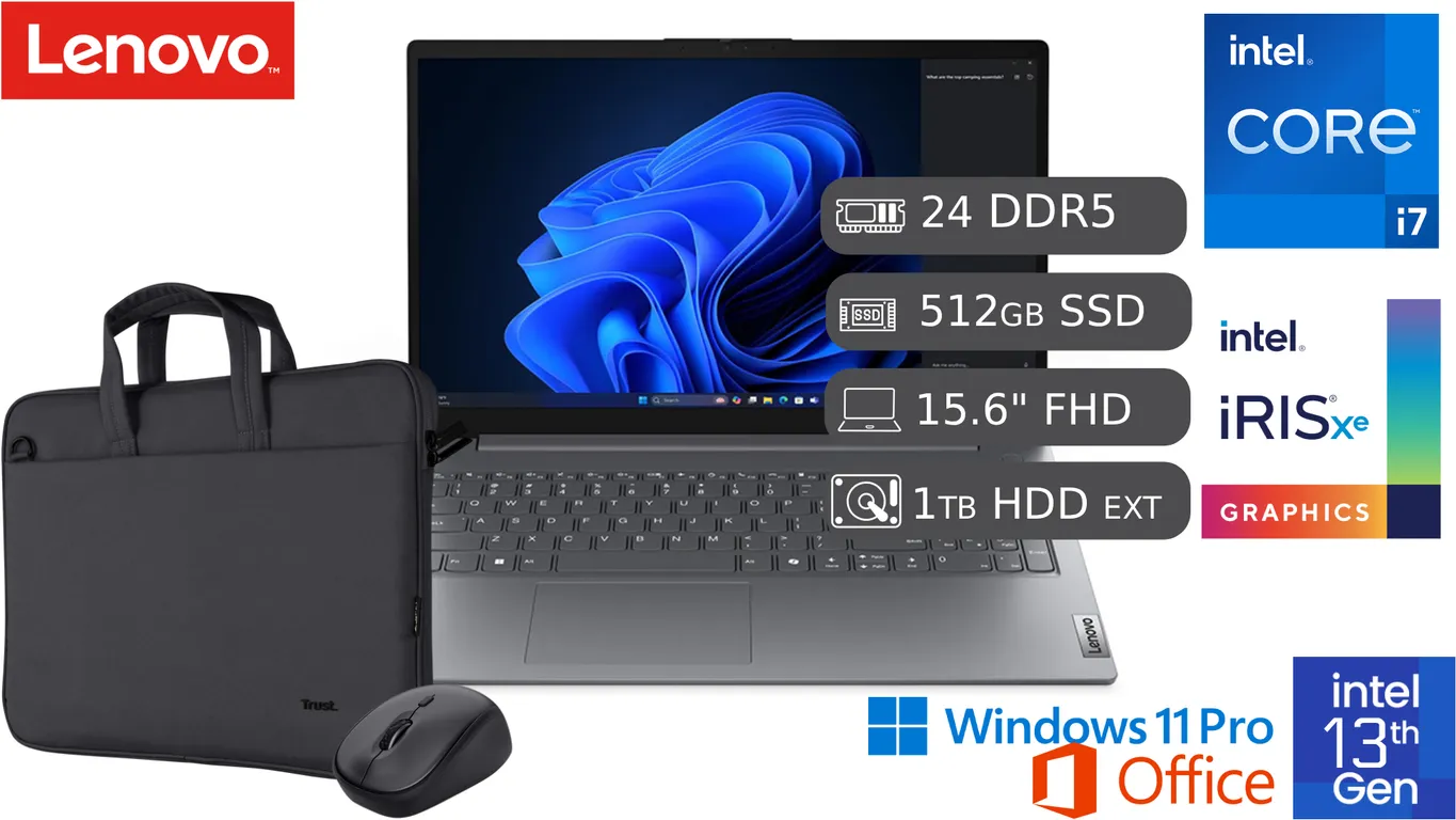 Laptop Nueva V15 G4 IRL Intel Ci7 13va 24GB DDR5 512GB SSD+ 1TB HDD 15.6 FHD Maletín mouse