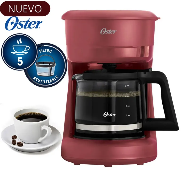 Cafetera BVSTDCS51R 5tz de Filtro reutilizable Rojo