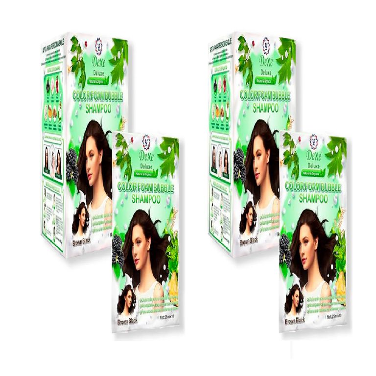 2 Shampoo Pinta Canas Marrón Oscuro - 10 Piezas