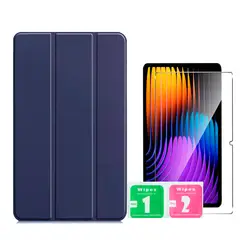 GENERICO - Kit para Xiaomi PAD 7 PRO + Funda Bookcover Azul + Mica de Pantalla Clear