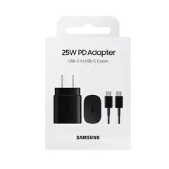 SAMSUNG - Cargador 25W Cable C A C Completo para A55 A56 Negro
