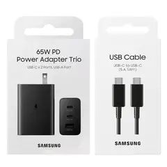 SAMSUNG - Cargador EP-T6530 65W + Cable 180CM 5A Negro