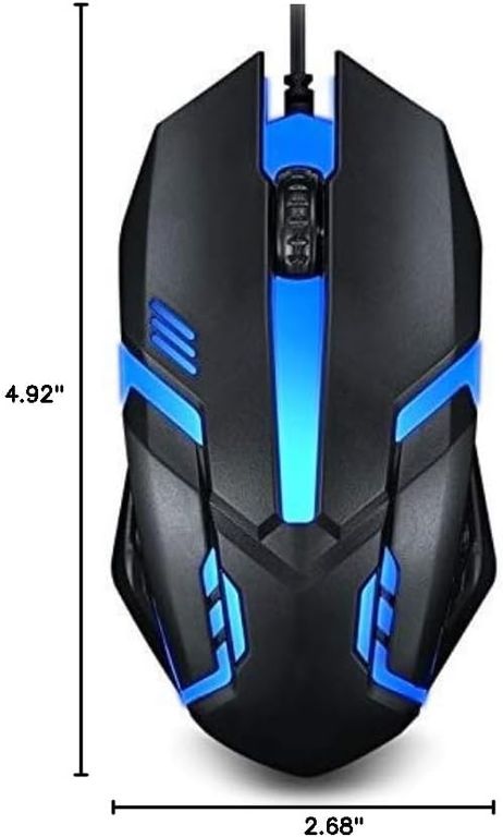 MOUSE OPTICO CABLEADO GAMER LED