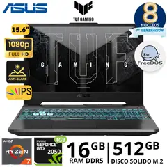 ASUS - Laptop Tuf Gaming FA506NFR-HN014 AMD Ryzen 7 - 7435HS, 15.6"FHD, Ram 16Gb, SSD 512Gb, FreeDos