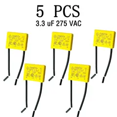 GENERICO - CAPACITOR CONDENSADOR 3.3 UF - REEMPLAZA CABLE NEUTRO - KIT 5 UNIDADES