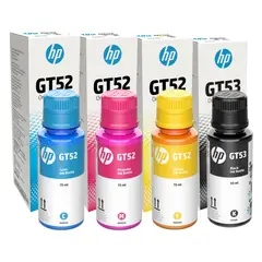 HP - KIT DE 4 TINTAS GT52 COLORES GT53 NEGRO