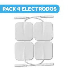 GENERICO - Pack de 4 Electrodos Premium de 5'' x 5'' compatible con TENS