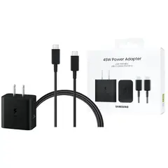 SAMSUNG - Cargador 45W GAN Cable 5A 180cm para S24 S24 Plus