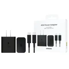 SAMSUNG - Cargador Ultrarrápida 45W LOW GAN con cable Tipo-C 5A 180cm Negro