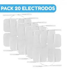GENERICO - Pack de 20 Electrodos Premium de 5'' x 5'' compatible con TENS