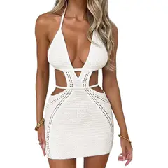 GENERICO - Vestido Sexy Hilo Mini 359G-20 Color Blanco