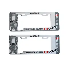 GENERICO - Porta Placa Modelo Europeo Perú Kia Universal Blanco