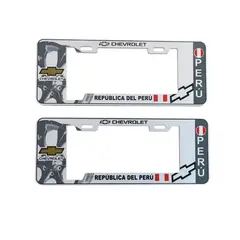 GENERICO - Porta Placa Modelo Europeo Perú Chevrolet Universal Blanco