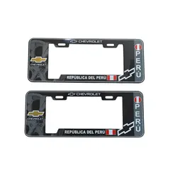 GENERICO - Porta Placa Modelo Europeo Perú Chevrolet Universal Negro