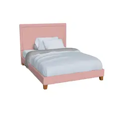 GENERICO - Cabecera Somier Tapizada 2Plz - Color Rosado