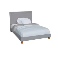 GENERICO - Cabecera Somier Tapizada 2Plz - Color Gris Claro