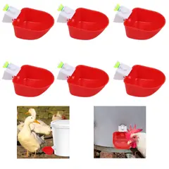 GENERICO - PACK X6 BEBEDERO BASCULANTE PARA POLLO AVES 11X9CM ANTIGOTEO
