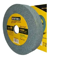 UYUSTOOLS - DISCO DE PIEDRA PARA ESMERIL VERDE 8x1 Pulgada Grano 80 UYU