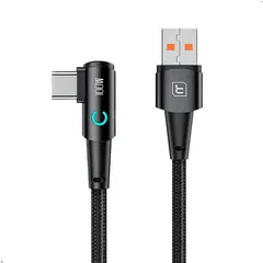 GENERICO - Cable Tipo USB-A TIPO-C 100w Pd Carga Rapida 2 Metros 90°