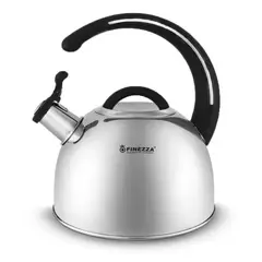 FINEZZA - Tetera de Acero 3.0 Litros FF-T0048 Mango Negro