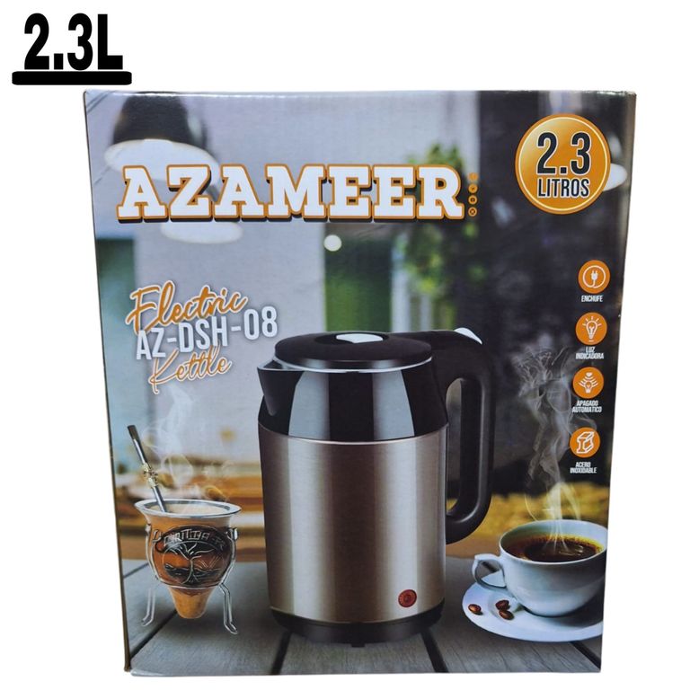 Hervidor Electrico de 2L Acerado AZAMEER AZ-DSH-08