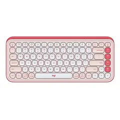 LOGITECH - Teclado Pop Icon Keys Bluetooth multidispositivo Rosa