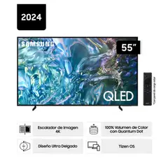 SAMSUNG - Televisor 55” QLED 4K Tizen Os Smart Tv QN55Q60DAGXPE