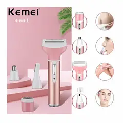KEMEI - Depilador Rasuradora Recargable para Dama 4en1