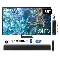 SAMSUNG - Televisor QLED Tizen OS Smart Tv 55 4K QN55Q65DAGXPE + Soundbar HW C400