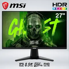 MSI - MONITOR GAME MAG 274F FULL HD 27 " RAPID IPS 200HZ 0.5ms HDR AI VISION