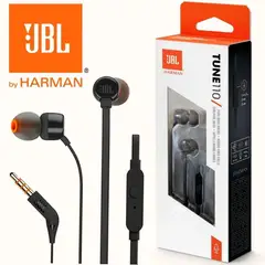 JBL - Audífonos Tune 110 Negros Con Micrófono Y Conector 3.5Mm