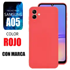SAMSUNG - Silicone Case Para A05 Rojo Con Marca