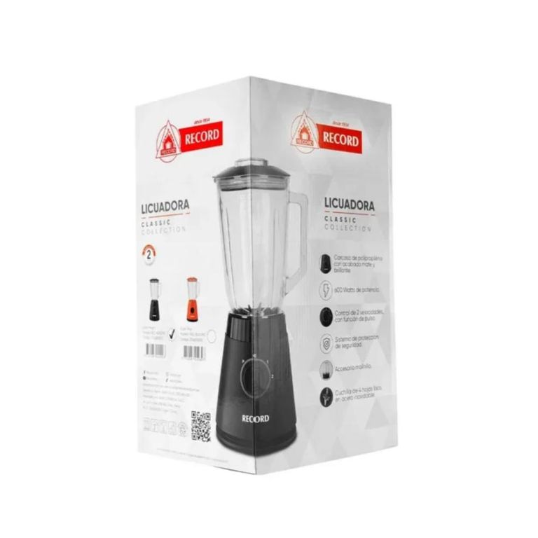 Licuadora 2 Volcidades Negro 600w Rec-BL822NE