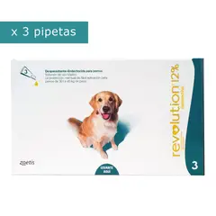 REVOLUTION - Pipeta 12% para perros de 20 a 40kg - 3 und.