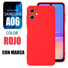 SAMSUNG - Silicone Case Para A06 Rojo Con Marca