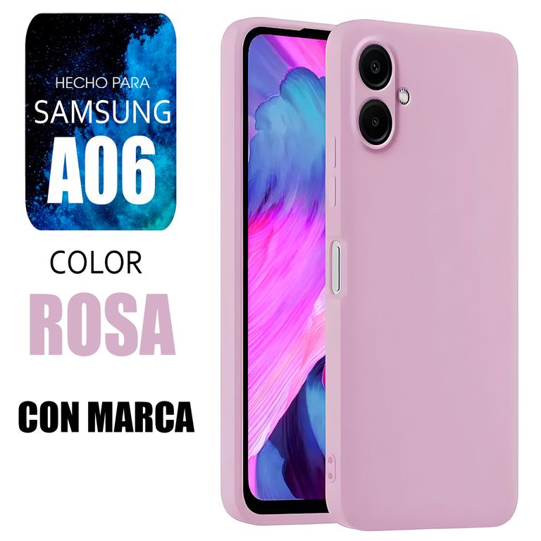 Silicone Case Para A06 Rosa Con Marca