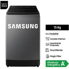 SAMSUNG - Lavadora WA15CG5441BDCO 15kg Ecobubble Color Gris