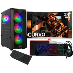 INTEL - Computadora Gamer Core i5 11400F RAM 16GB SSD 512GB VIDEO 6GB MONITOR 24 FULL HD