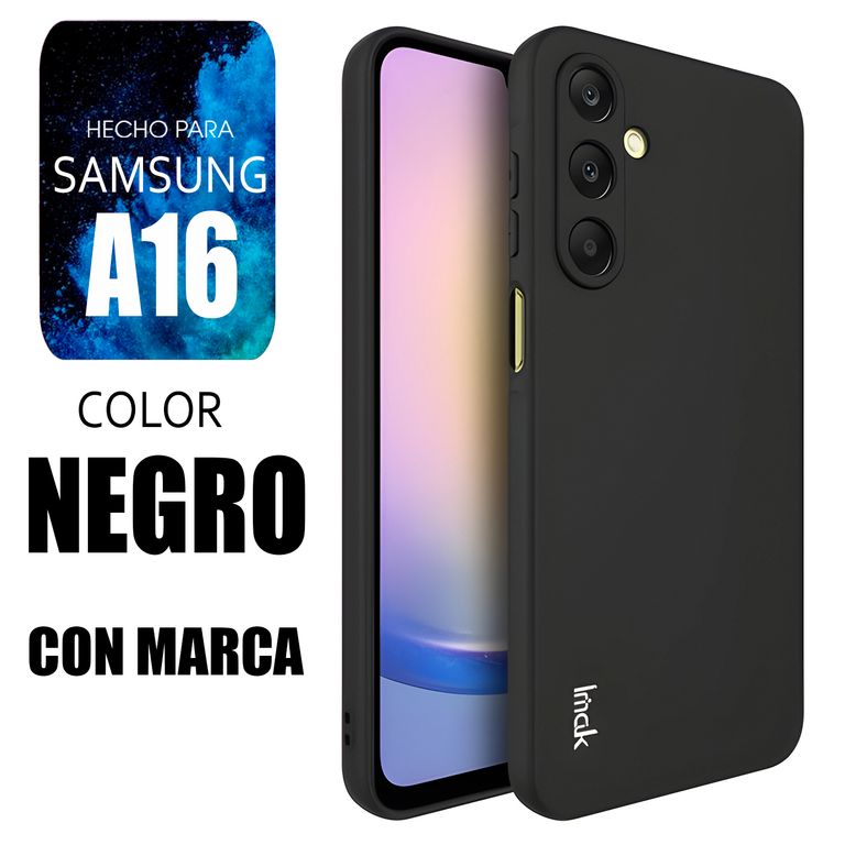 Silicone Case Para A16 Negro Con Marca