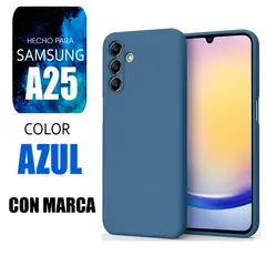 SAMSUNG - Silicone Case Para A25 Azul Con Marca