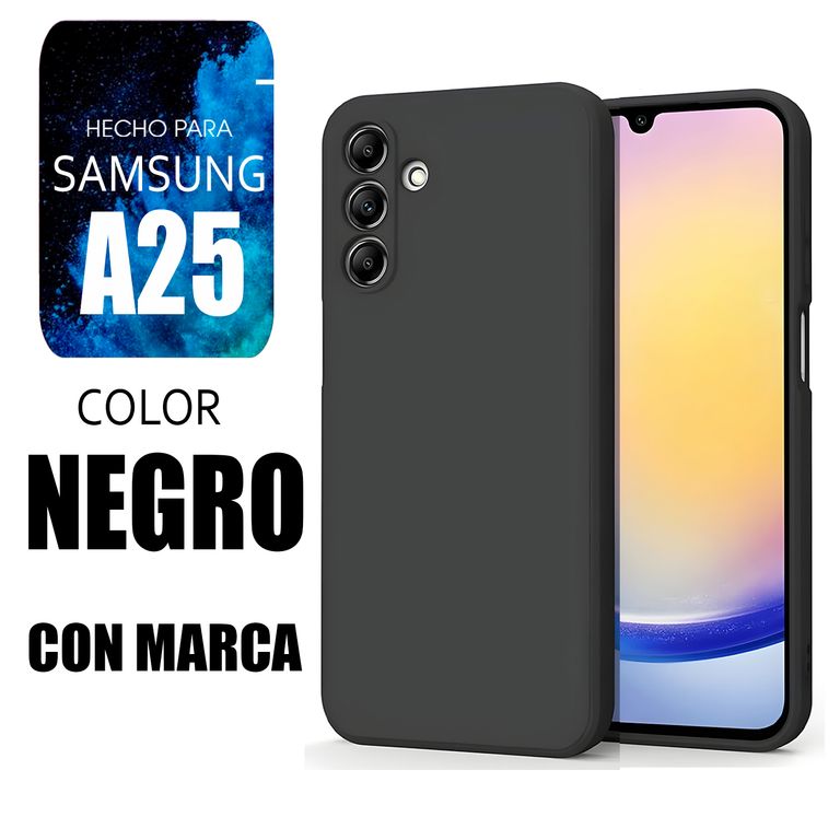 Silicone Case Para A25 Negro Con Marca